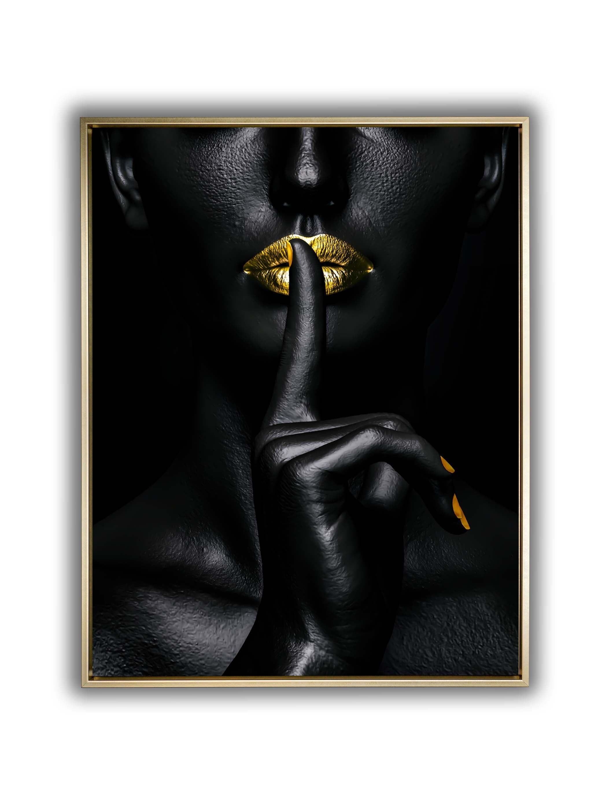 Noir Or-Abstract Gold and Black Wall art- Fine Art-Gold varnish