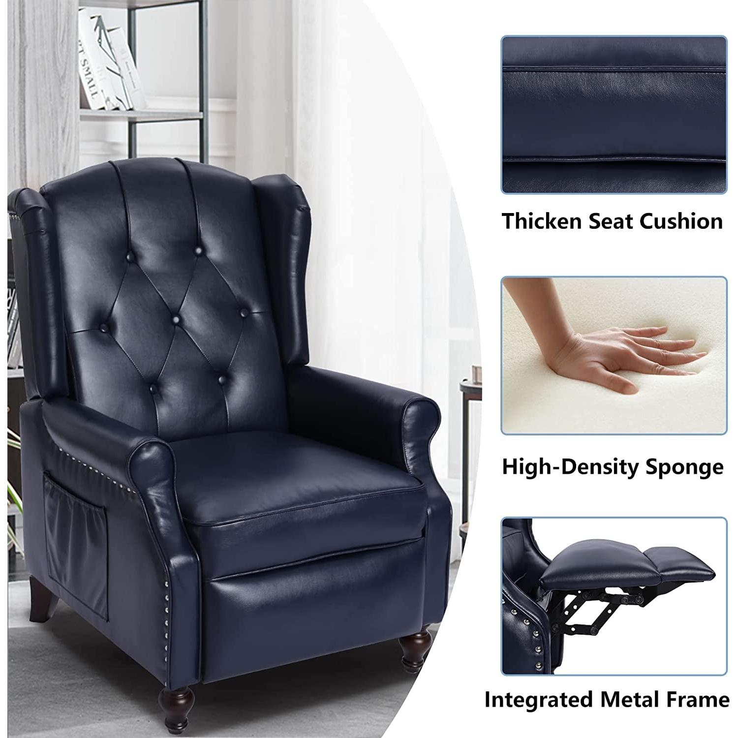 Wingback Massage Recliner Chair With Heat And Comfort
