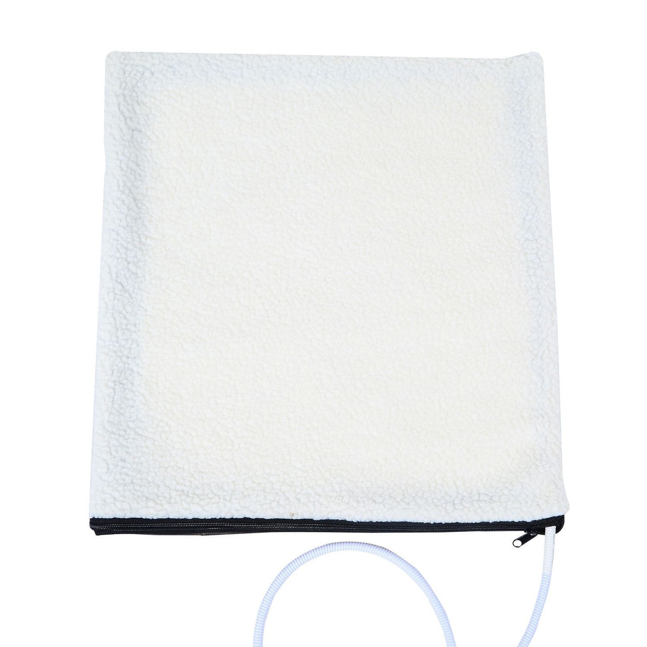 Heated Outdoor Cat House with Lamb Wool Padded Cats Bed in Brown